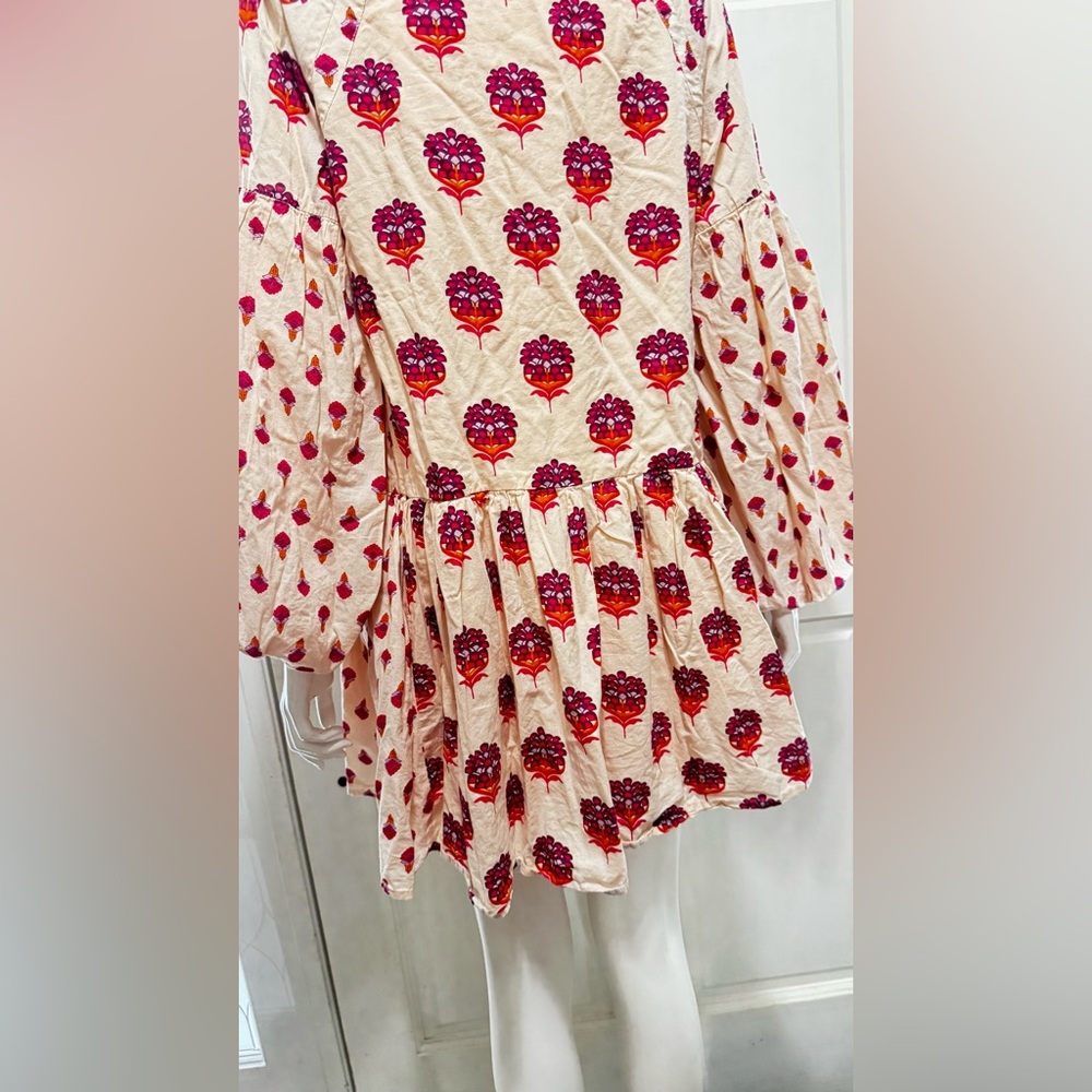 Avec Les Filles Women's Cotton Mixed-Print Mini Dress - Sunset Mul size 4. P-24 - Picture 8 of 16